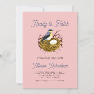 Cute Ready to Hatch Baby Shower Invitation