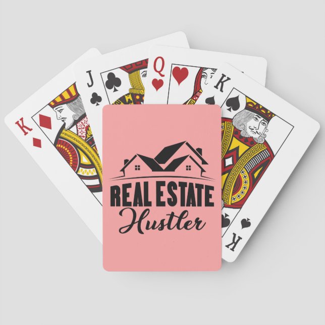Cute Real Estate Agent Home Broker  Funny Realtor  Poker Cards (Back)