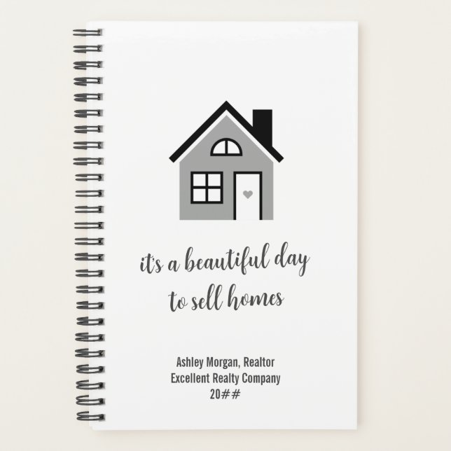 Cute Real Estate Agent / Realtor Spiral Planner (Front)