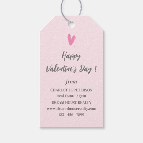 Cute Real estate Promotional Valentines Day  Gift Tags