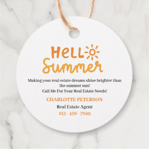 Cute Real Estate Summer Pop By Favor Tags