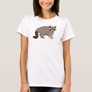 Cute Realistic Cartoon Raccoon T-Shirt