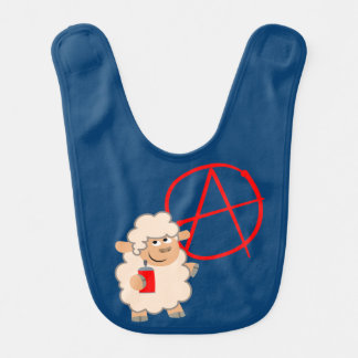 Cute Rebellious Cartoon Sheep Baby Bib