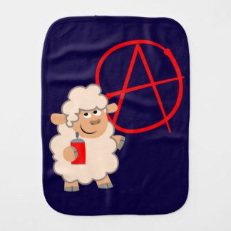 Cute Rebellious Cartoon Sheep Burp Cloth