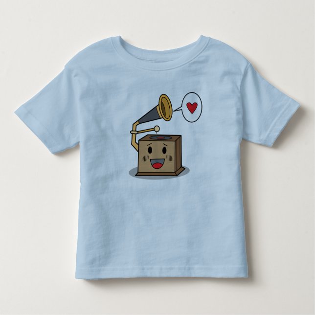 Cute Record Player -Toddler's T-Shirt (Front)