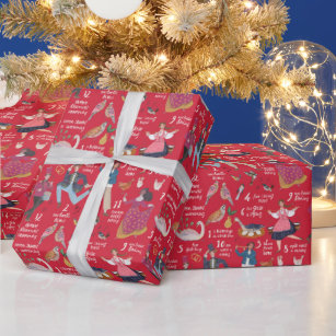 12 Days of Christmas Wrapping Paper Christmas Gift Wrap With 