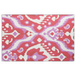 Cute red and orchid ikat tribal patterns fabric