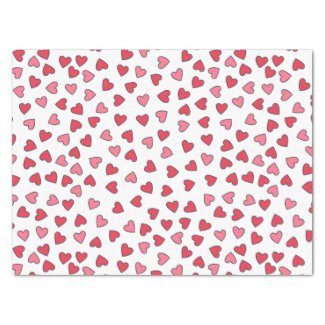 Cute Red and Pink Little Hearts Pattern 