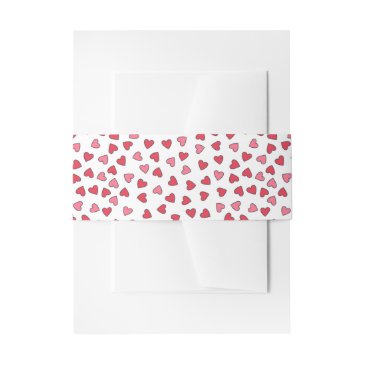 Cute Red and Pink Little Hearts Pattern Wedding