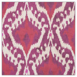Cute red and purple ikat tribal pattern fabric