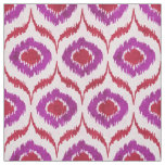 Cute red and purple ikat tribal pattern fabric