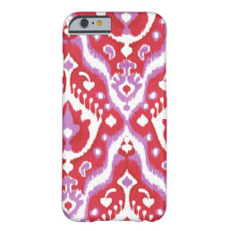 Cute red and purple ikat tribal patterns barely there iPhone 6 case