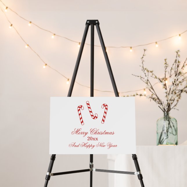 Cute Red and White Candy Canes Christmas   Foam Board (In Situ (Stand))