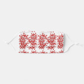 Cute Red And White Germ Virus Adult Cloth Face Mask (Front, Folded)