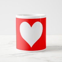 Cute white red big Heart chic Valentine's day Post-it Notes