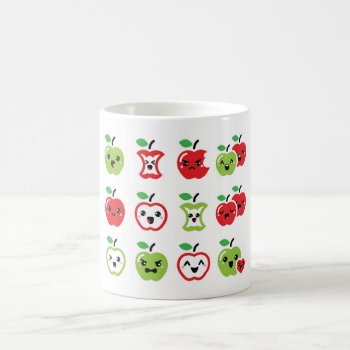 Cute Red Apple And Green Apple Kawaii Cup by RedKoala at Zazzle