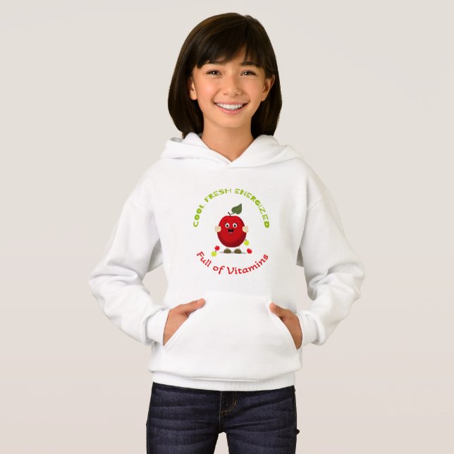Cute red apple hoodie (Front Full)
