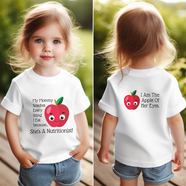 Cute Red Apple Nutritionist Baby T-Shirt (Creator Uploaded)