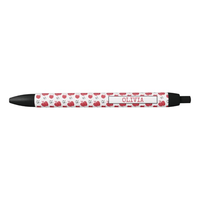 Cute Red Apple Pattern Personalized Pen (Front)