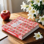 Cute Red Apple Pattern School Teacher's Planner 3 Ring Binder<br><div class="desc">The perfect personalized & organizational gift for school teachers. The design features our hand-drawn whole and halved red apples with cute little hearts creating a repeat pattern on the front of the binder. A white plaque-style label to personalize with the current school year, teacher's name, and title. The spine of...</div>