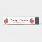 Cute Red Apples Class Teacher Desk Name Plate | Zazzle