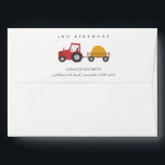Cute Red Barnyard Farm Animal Any Age Birthday Envelope<br><div class="desc">For any further customisation or any other matching items,  please feel free to contact me at yellowfebstudio@gmail.com</div>