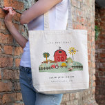 Cute Red Barnyard Farm Animal Any Age Birthday Tote Bag<br><div class="desc">For any further customisation or any other matching items,  please feel free to contact me at yellowfebstudio@gmail.com</div>