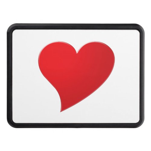 Cute red big heart minimalist modern hitch cover