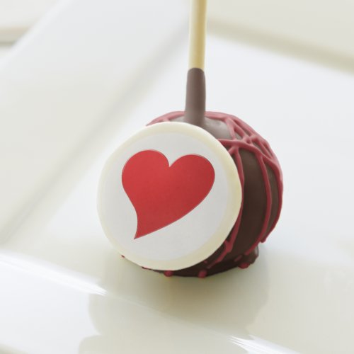 Cute red big heart minimalist Valentines day Cake Pops