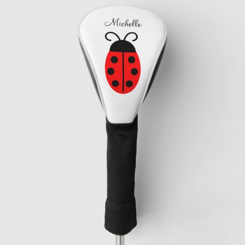 Cute Red Black Ladybug  Golf Head Cover