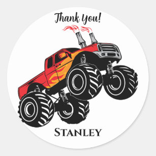 Monster Truck Stickers - 197 Results | Zazzle