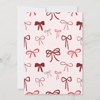 Cute Red Bow Invitation
