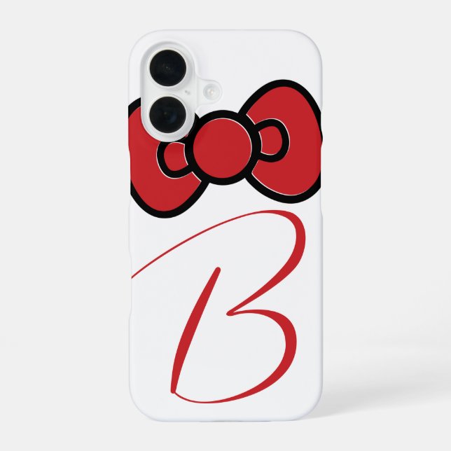 Cute Red Bow Whimsical  Iphone Case (Back)