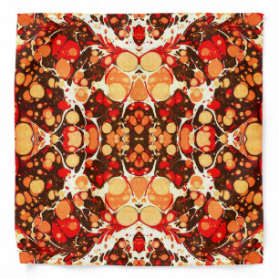Cute red brown orange abstract stones bandana