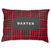 Buffalo Plaid Pet Bed Dog Bed Personalized Plaid Dog Bed 