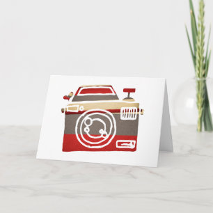 Cute Red Camera Love Heart Photography Thank You Card