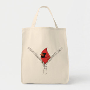 Cute red cardinal Peek Tote Bag