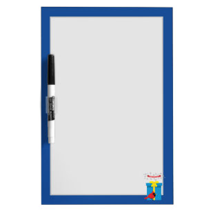 Cute Red Cardinal With Blue Gift Dry Erase Board