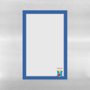 Cute Red Cardinal With Blue Gift Magnetic Dry Erase Sheet