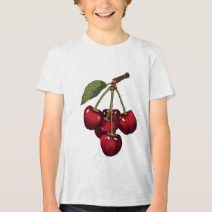 Cute Red Cherries mom goft Glossy Sweet Cher Tri-Blend Shirt