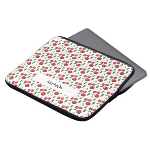 Cute Red Cherries Watercolor Laptop Sleeve
