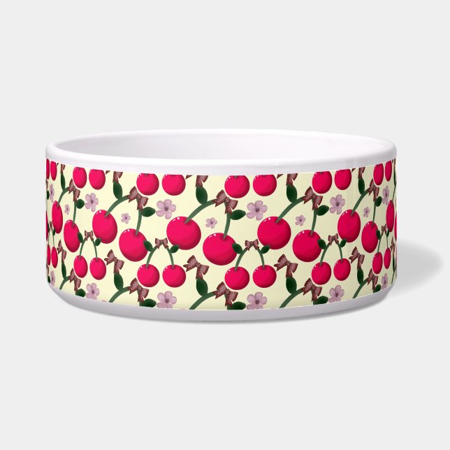 Cute red cherry pattern  bowl (Front)