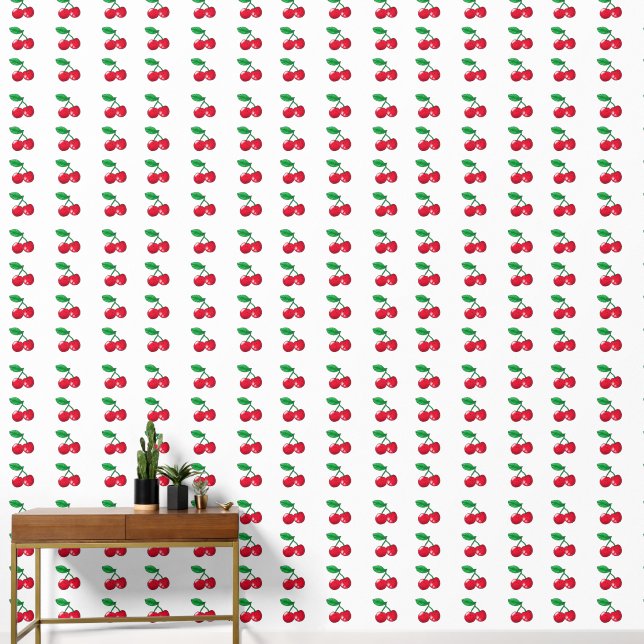 cute red cherry wallpaper  (Hallway)