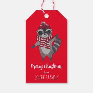 Cute red christmas gift tags