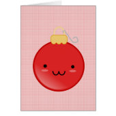 Cute Red Christmas Ornament (Front)