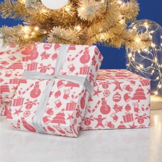 Cute Red Christmas Pattern - Festive & Fun Wrapping Paper