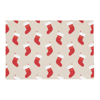 Cute Red Christmas Stocking Placemat