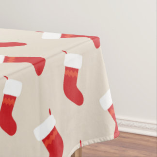 Cute Red Christmas Stocking Tablecloth