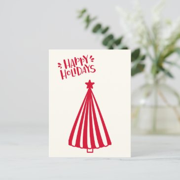 Cute Red Christmas Tree Postcard