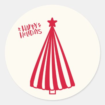 Cute Red Christmas Tree Postcard